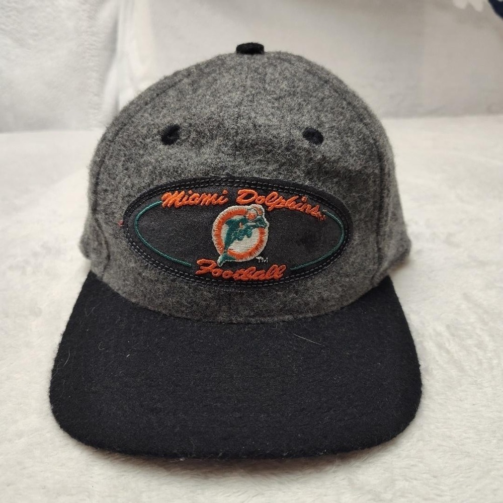 Miami Dolphins Hat Cap Strap‎ Back Mens One Size Gray NFL Sports Specialties